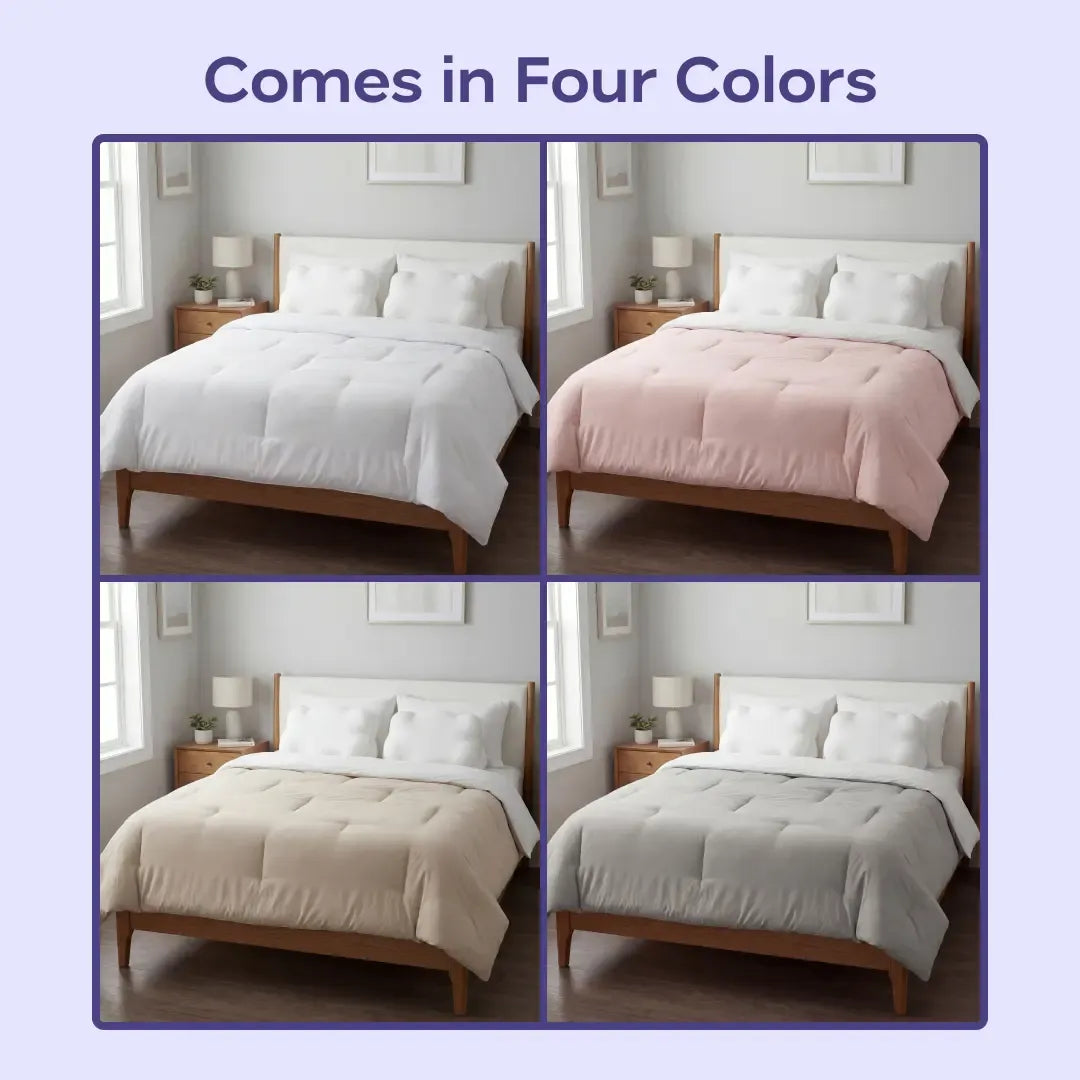 Mellow Sleep | MarshMellow Comforter - Double-Stuffed Ultra-Soft A-Class Fabric Heat-Adaptive Vegan Fill OEKO-TEX Certified Machine Washable