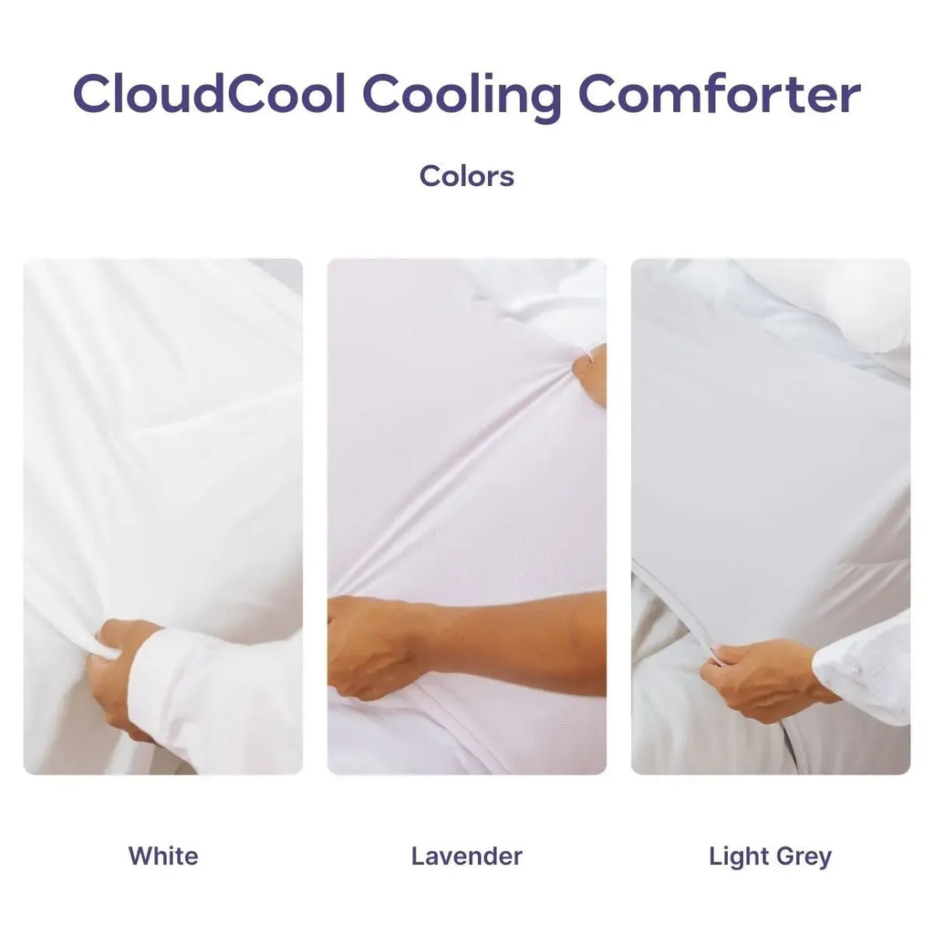 Mellow Sleep | CloudCool Cooling Blanket - Lightweight Breathable with Dual-Sided Silk Smooth & Cloud Soft Knit for Instant Cool Relief