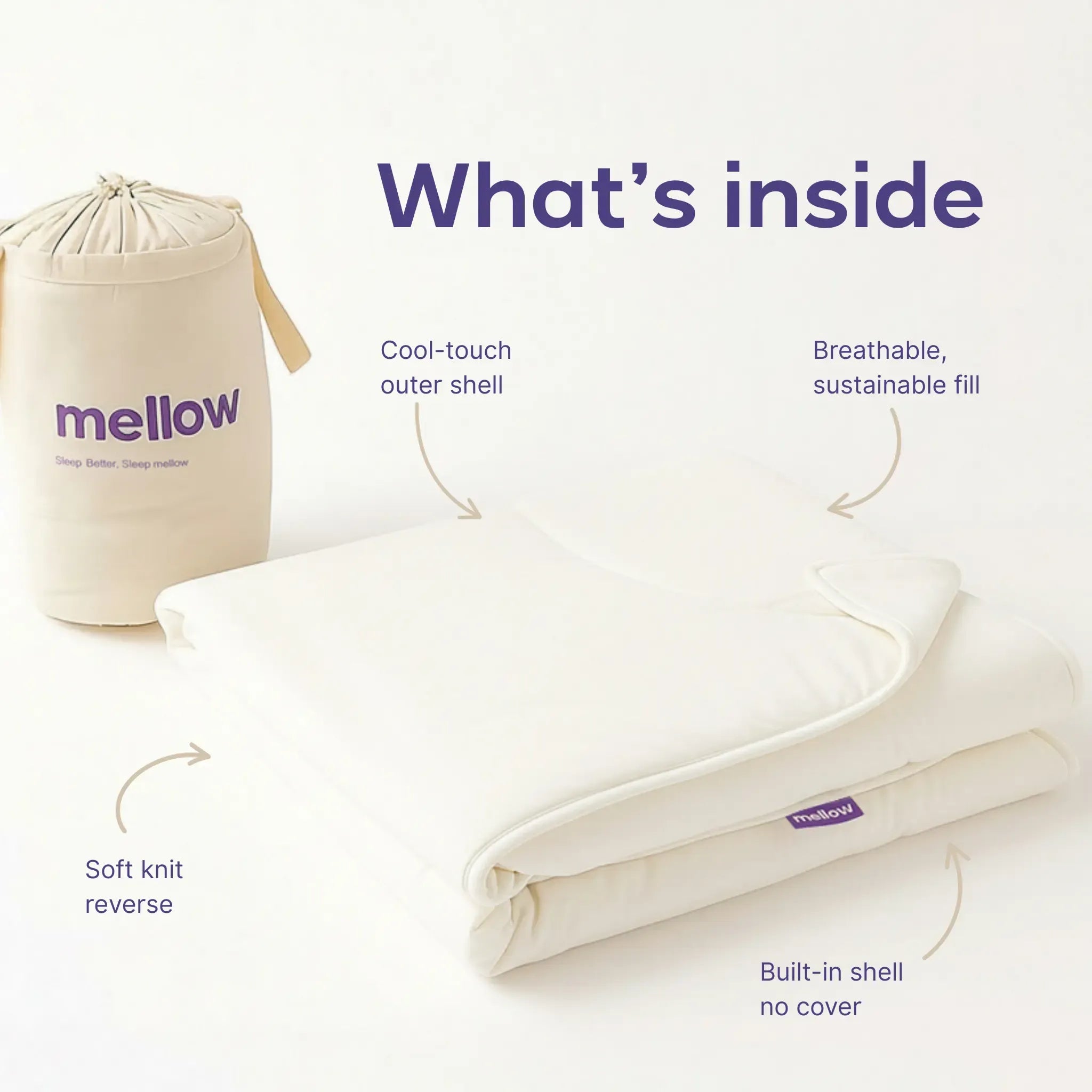 Mellow Sleep | CloudCool Cooling Blanket - Lightweight Breathable with Dual-Sided Silk Smooth & Cloud Soft Knit for Instant Cool Relief