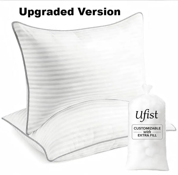UFIST Hotel-style Sleeping Pillows, Lightweight, Soft, Quick to Rebound, Pillows Provide Support for Head and Neck, Making Them Ideal Bedding for Back, Stomach Or Side Sleepers