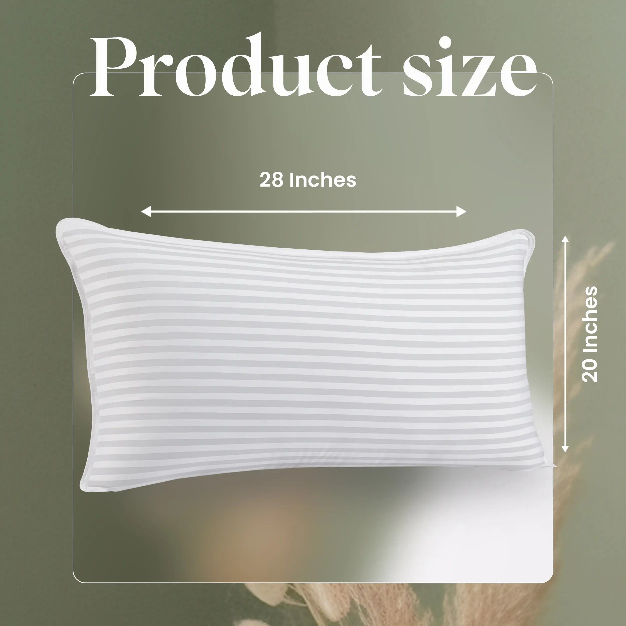 Utopia Bedding Premium Striped Pillows for Sleeping - Polycotton Soft Breathable Covers, No-Shift Construction, White, Pack of 2, Polyester Supportive Memory Foam Pillows for Back Sleepers