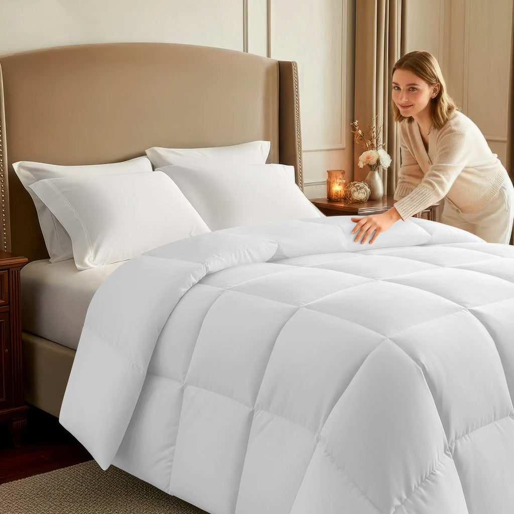 Utopia Bedding All Season Puffed Comforter Duvet Insert - King, Queen, Twin, Full Sizes, Lightweight, Soft 100% Polyester Microfiber, Breathable, Cozy, Durable, Easy Care Bed Set (Comforter Queen Size Included), 100% Polyester Duvets