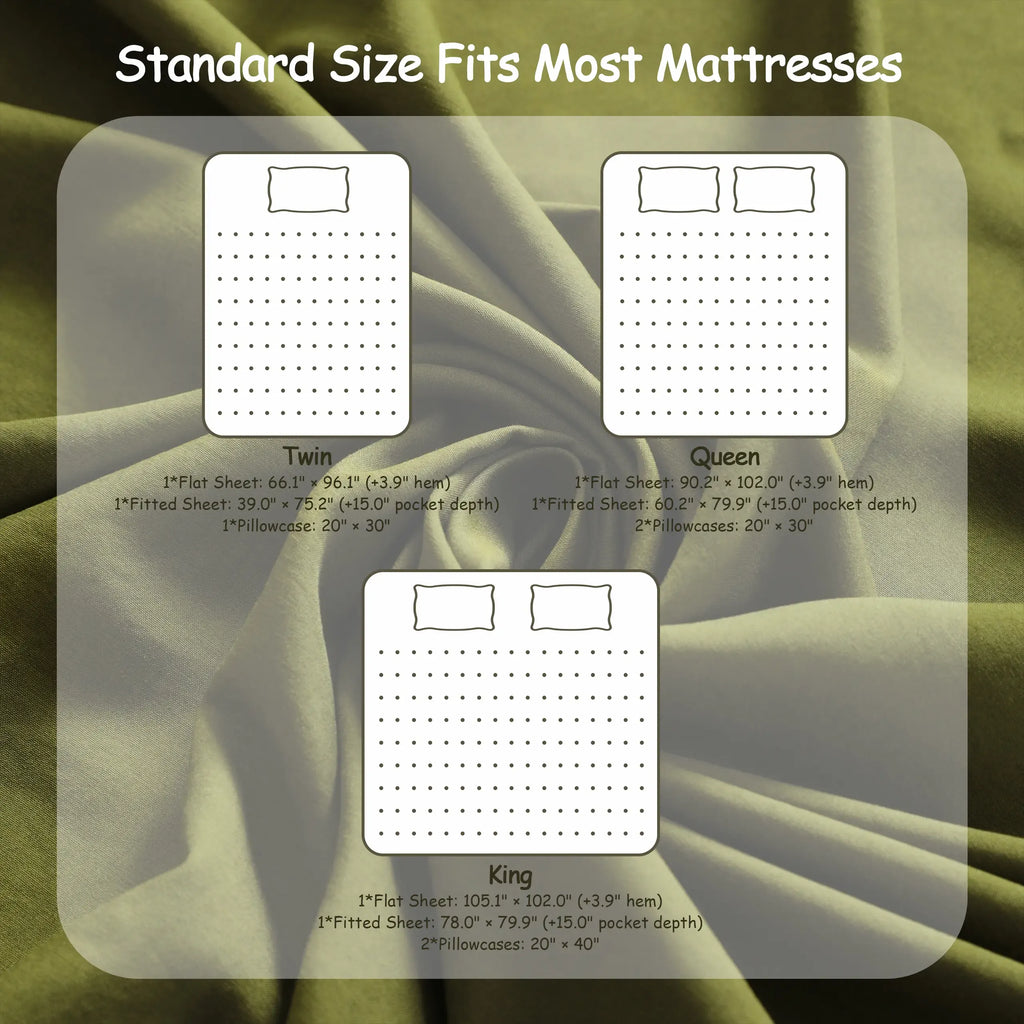 [Deals for You Days] NTBAY Bamboo Sheets Set 3/4 Pcs - Soft Bedding Sets, Cooling Breathable Bedding Set | Hotel Luxury, Super Soft & Smooth, 15" Deep Pocket | Wrinkle/Fade Resistant, Skin Friendly, Bedroom Gift Idea