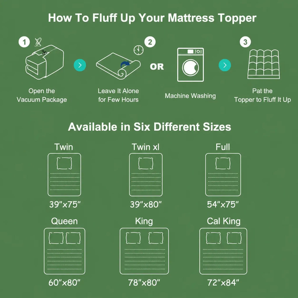 【SummerWins】BEDLORE Bamboo Mattress Topper, Thicken Pillow Top Pad for Comfy Mattresses, Cooling Mattress Cover with 6-18" Deep Pocket, Pressure Relief Bedding Protector for Home & Hotel