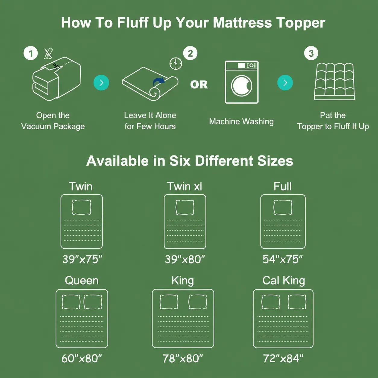 【SummerWins】BEDLORE Bamboo Mattress Topper, Thicken Pillow Top Pad for Comfy Mattresses, Cooling Mattress Cover with 6-18" Deep Pocket, Pressure Relief Bedding Protector for Home & Hotel