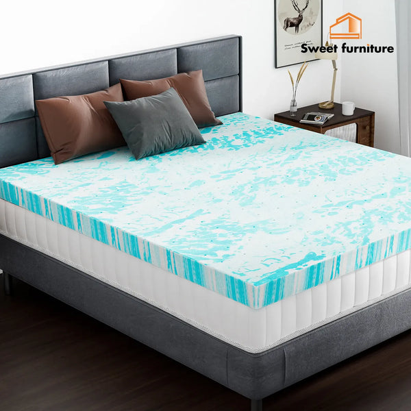 【Deals for You Days】Sweet Furniture S -  Mattress Topper, Summer Cooling Ventilated Gel Memory Foam Full Mattress Topper