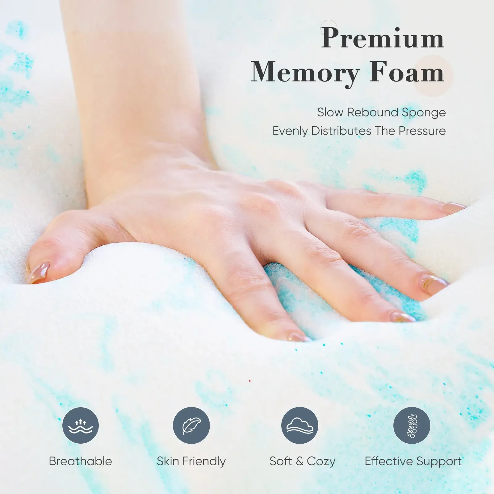 【Deals for You Days】Sweet Furniture S -  Mattress Topper, Summer Cooling Ventilated Gel Memory Foam Full Mattress Topper