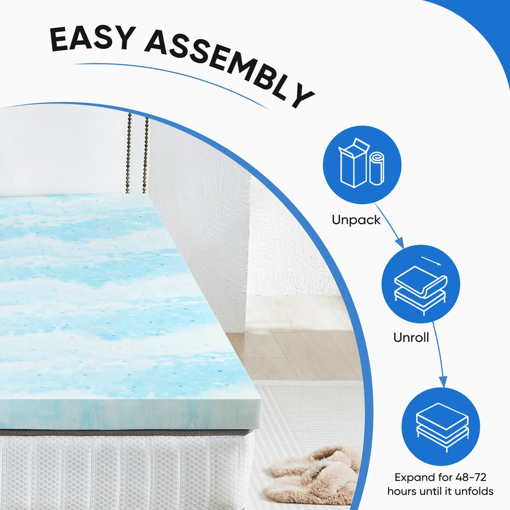 【Deals for You Days】Sweet Furniture S -  Mattress Topper, Summer Cooling Ventilated Gel Memory Foam Full Mattress Topper
