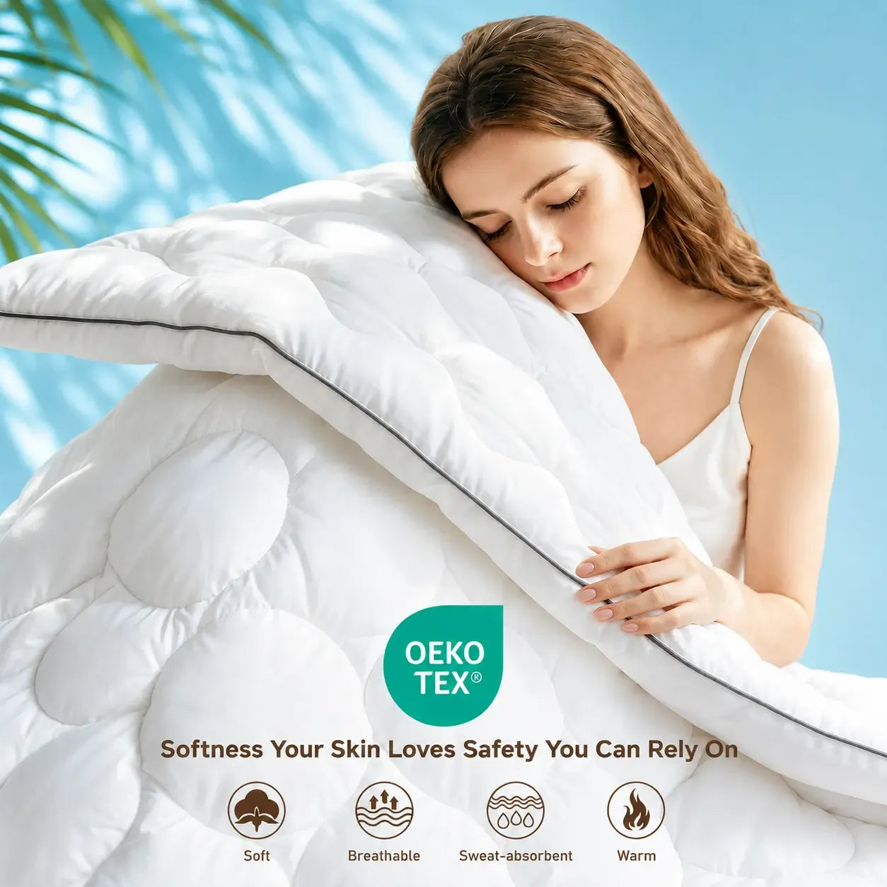 【DealsforYouDay】Raybee 3&4 Inch Ultra-Thick Soft Mattress Topper-2200GSM!  Cooling Fabric & Memory Foam & Microfiber Hybird Mattress Pad for Back Pain Relief , Soft Fluffy Supportive Pressure Relief Mattress Pad for Bedroom,Dormitory, Guestroom