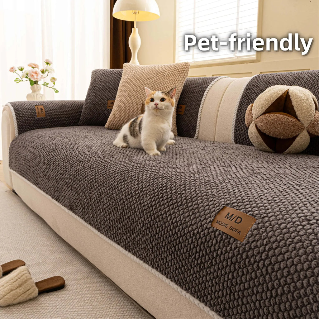 Luxury Thick Couch Cover, Removable Sofa Cover, 1 Count Soft Textured Couch Seat Pad, Non-Slip Washable Universal Sofa Protector Mat, Pet-Friendly Modern Sofa Cover for Sectional, Sofa Slipcover, Loveseat & 3-Seater Couch #GLOBAL PICKS