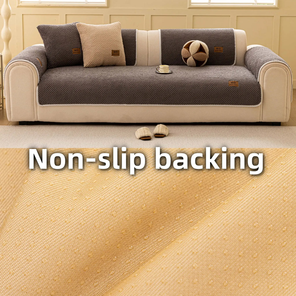 Luxury Thick Couch Cover, Removable Sofa Cover, 1 Count Soft Textured Couch Seat Pad, Non-Slip Washable Universal Sofa Protector Mat, Pet-Friendly Modern Sofa Cover for Sectional, Sofa Slipcover, Loveseat & 3-Seater Couch #GLOBAL PICKS