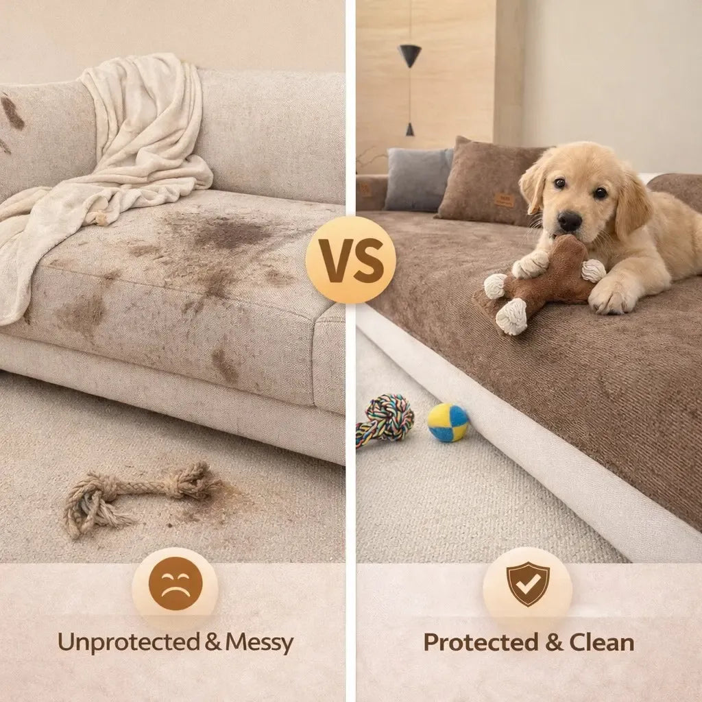 Solid Color Thick Couch Cover for Dogs and Cats, Non‑Slip Sofa Seat Protector Pad, Soft Pet‑Friendly Furniture Cover, Multiple Colors for 1/2/3/4 Seater Sofa, Sofa Slipcover, Removable Washable Covers