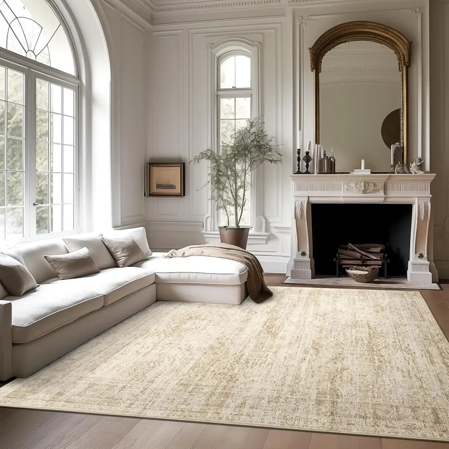 Art&Tuft Classic Style Washable Area Rug - Large, Soft, Non-Slip, Stain-Resistant Decorative Rugs for Living Room, Home Accessory, Cool Room Decor, Apartment Accessories (Various Sizes)