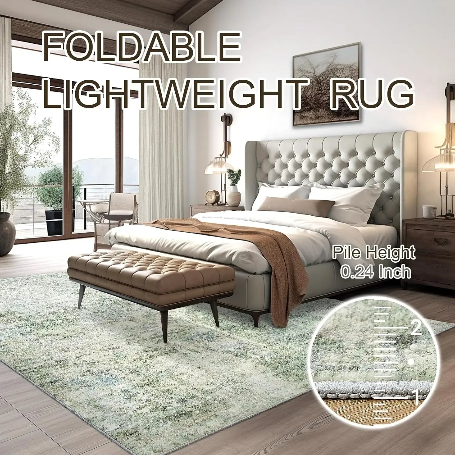 Art&Tuft Classic Style Washable Area Rug - Large, Soft, Non-Slip, Stain-Resistant Decorative Rugs for Living Room, Home Accessory, Cool Room Decor, Apartment Accessories (Various Sizes)