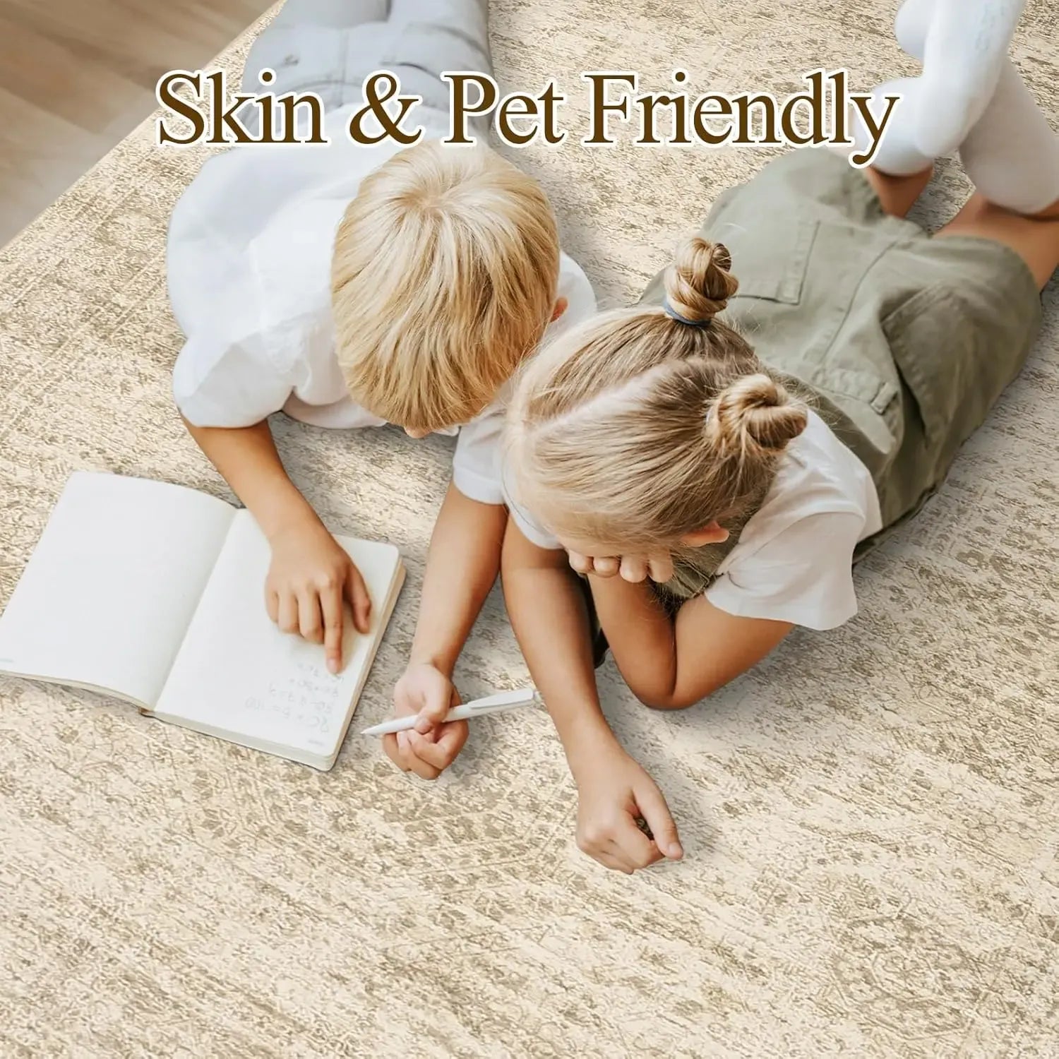 Art&Tuft Classic Style Washable Area Rug - Large, Soft, Non-Slip, Stain-Resistant Decorative Rugs for Living Room, Home Accessory, Cool Room Decor, Apartment Accessories (Various Sizes)