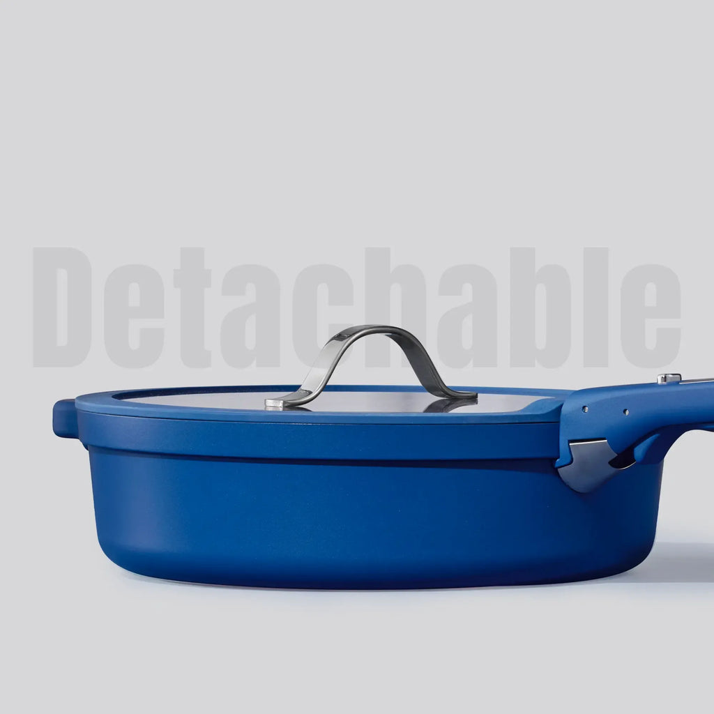 [Official]CAROTE 23pcs Sapphire Blue Pots and Pans Set Non Stick, Nonstick Cookware Set, Dishwasher/Oven/Fridge Safe Pots and Pans, Removable Handle RV Oven Safe Cookware, Induction Kitchen Set, Blue