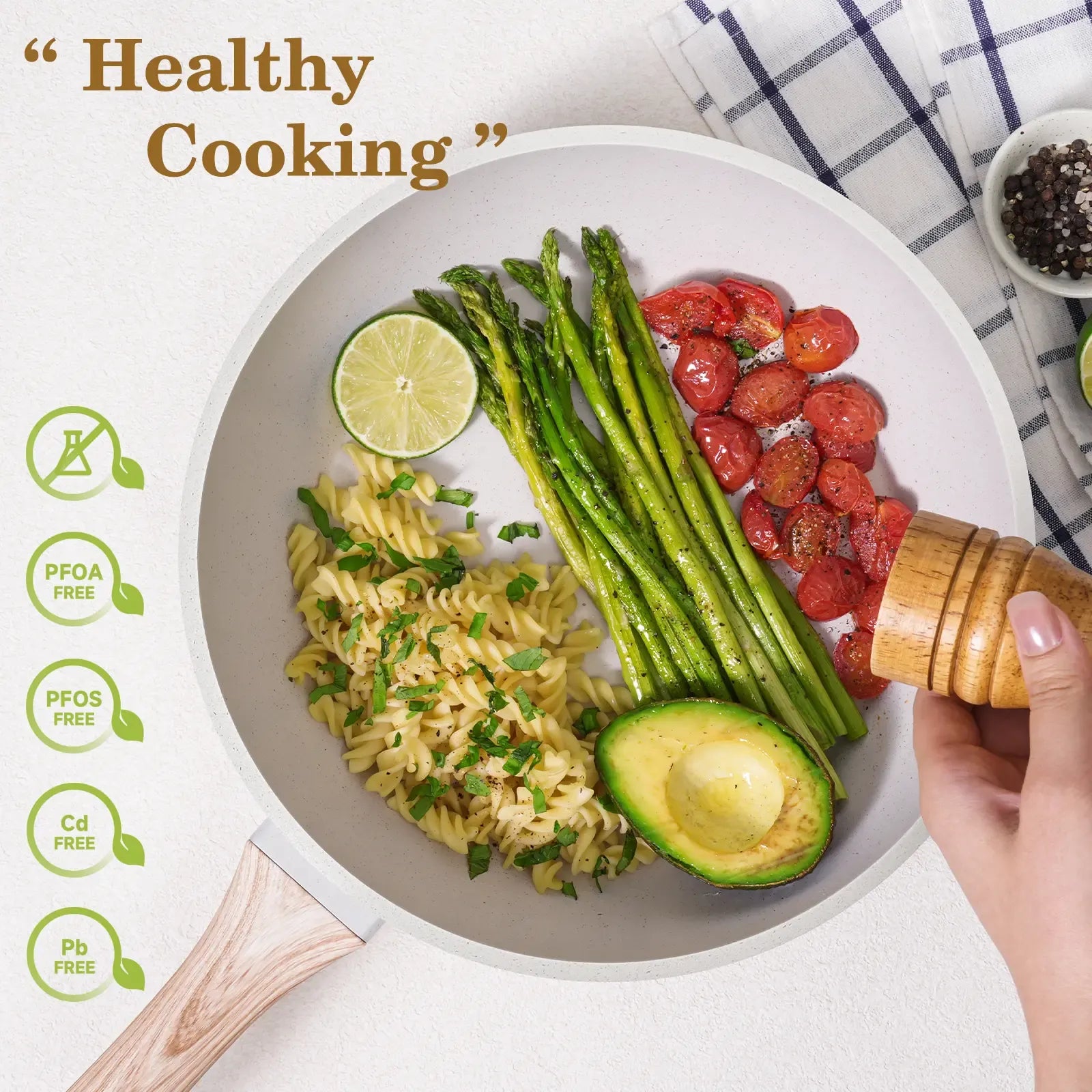 SODAY Pots and Pans Set Non Stick, 12Pcs Kitchen Cookware Sets Non-toxic Healthy Nonstick Kitchen Cooking Set with Frying Pans, Saucepans,Glass lid,Kitchenware,stock up on specials, Aluminium Durable Bakelite Handle , DealsForYouDays，Father's Day Gift Lid