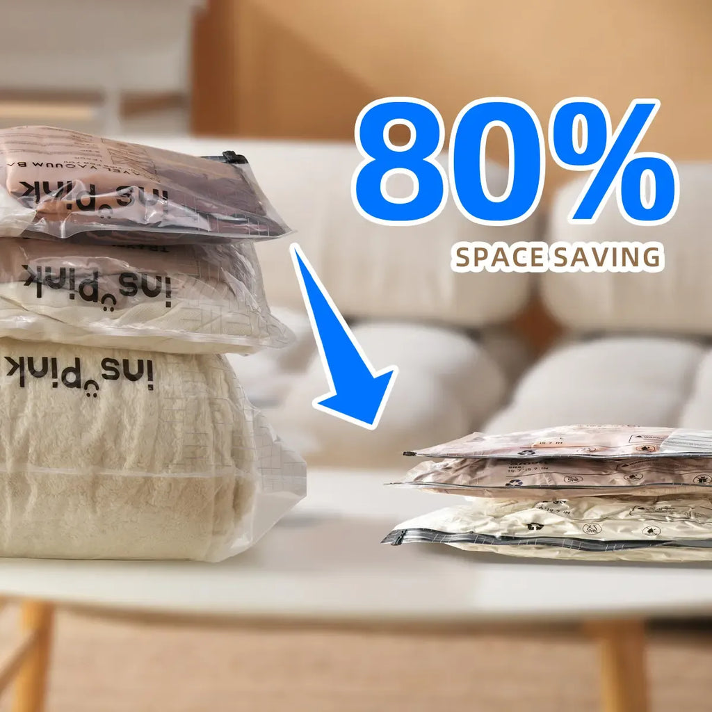 [Inspink] Vacuum Bags for Travel with USB Rechargeable Electric Pump, Durable Lightweight Storage Organizer, Space Saving Compression Bags , Portable Clothes Storage Organizer, Travel Packing Pouch for Garment & Outdoor Camping,DealsForYouDays, SummerWins