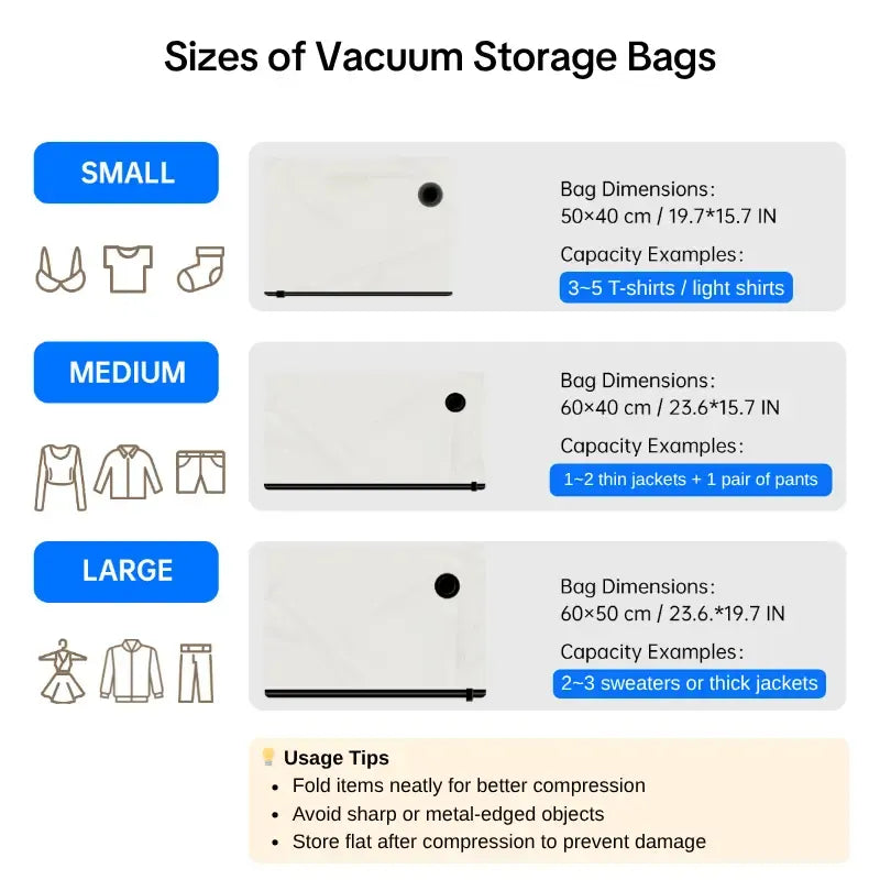 [Inspink] Vacuum Bags for Travel with USB Rechargeable Electric Pump, Durable Lightweight Storage Organizer, Space Saving Compression Bags , Portable Clothes Storage Organizer, Travel Packing Pouch for Garment & Outdoor Camping,DealsForYouDays, SummerWins