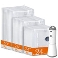 【Summer Vibes】Vacease Cordless Travel Vacuum Bag Set with Rechargeable Air Pump - 15-Pack Space Saving Storage Bags, Airtight Resealing Sealed Organizers for Luggage, Sturdy Lightweight Clothes Storage Solution, Vacuum Bags For Travel