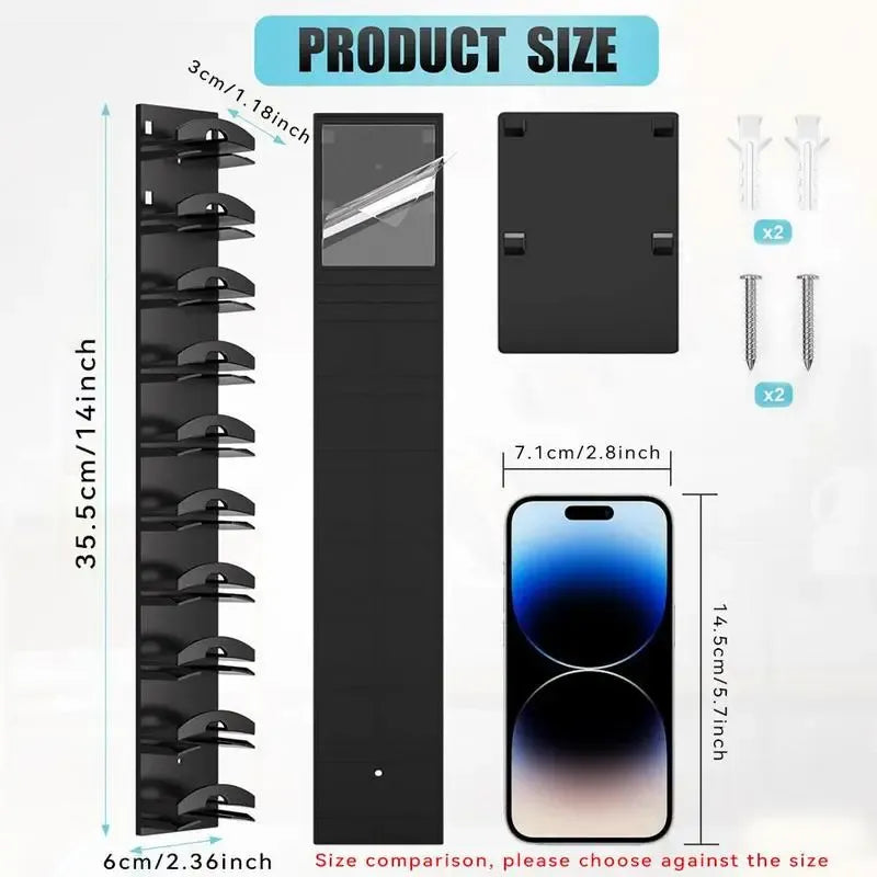 【SummerVibes】2 Hat Organizer Wall Mounted Baseball Cap Rack Black or White Adhesive Mount Holds 18 Hats for Closet Door Bedroom Easy Access Display Installation