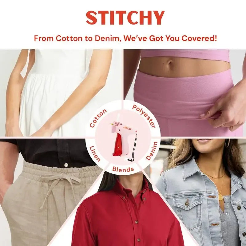 2026 Stitchy, Handheld StitchGun Quick Clothing Fixer, with 6 Needles + 1200 Micro Stiches, At-Home Alterations,WardrobeAssistant, Alter Your Clothing Instantly