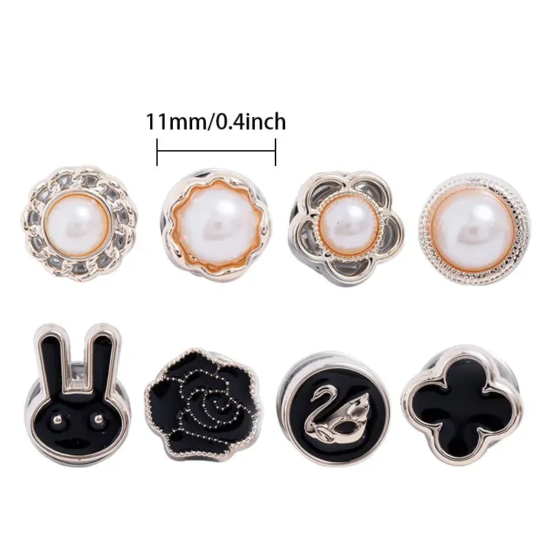 50Pcs Women Shirt Brooch Buttons Cover up Button Pin Safety Brooch Buttons No-Sew Replacement for Clothing Dress Sweater Shoes Hats Decorative Supplies