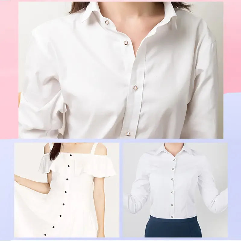 50Pcs Women Shirt Brooch Buttons Cover up Button Pin Safety Brooch Buttons No-Sew Replacement for Clothing Dress Sweater Shoes Hats Decorative Supplies