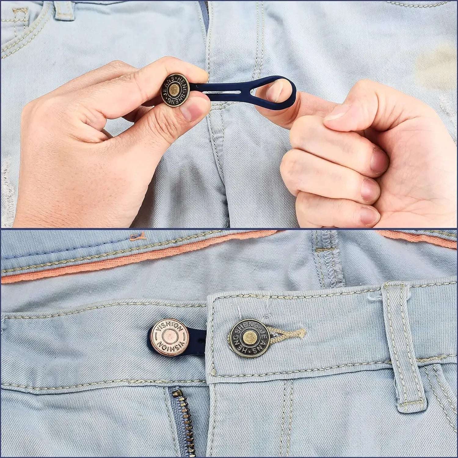 20 Pcs Jeans Button Extenders, No Sewing Required, Unisex Pants Button Extenders, Adjustable Waistband Extension, Durable Design ﻿