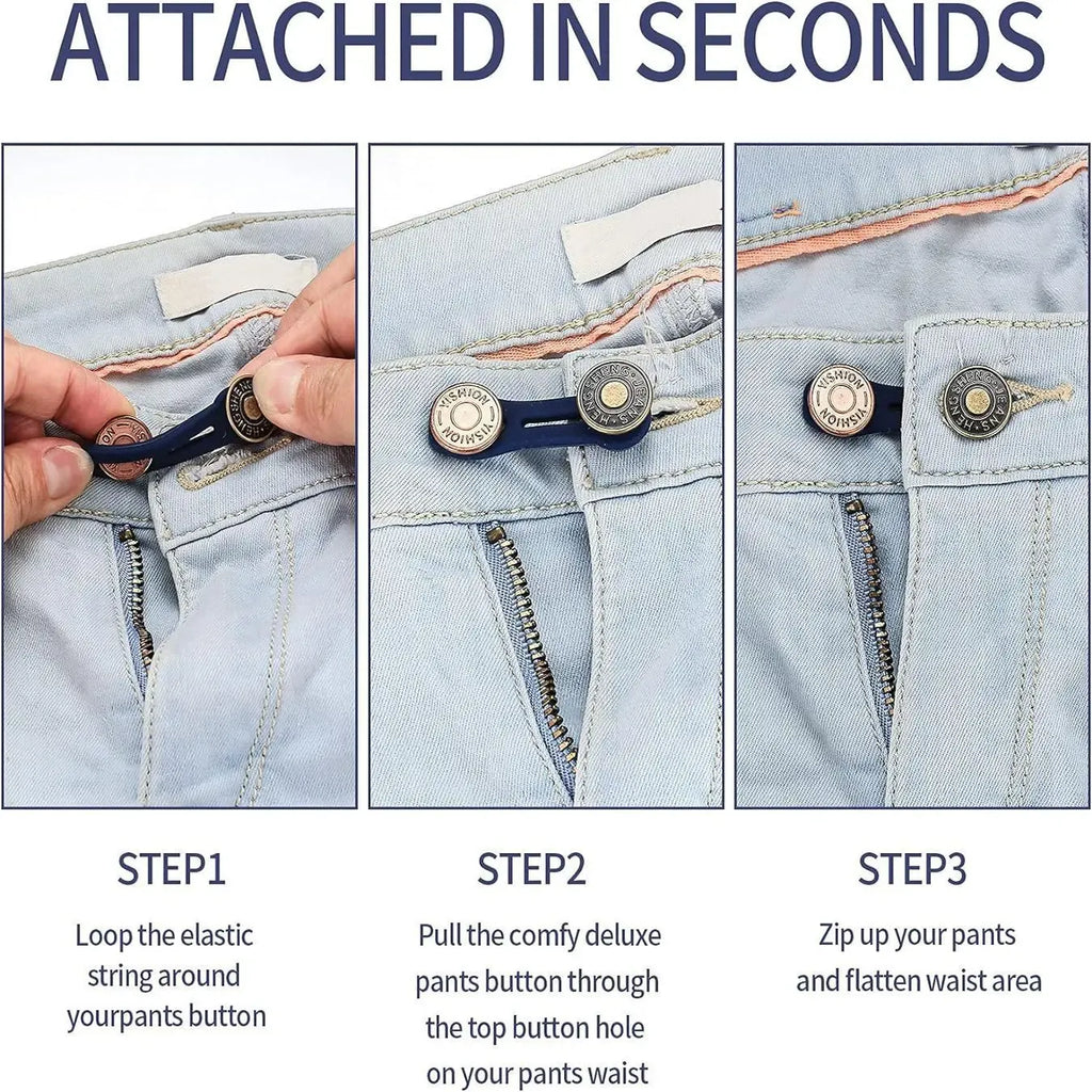 20 Pcs Jeans Button Extenders, No Sewing Required, Unisex Pants Button Extenders, Adjustable Waistband Extension, Durable Design ﻿