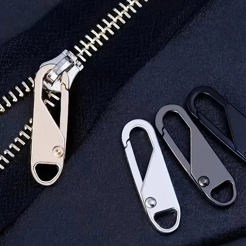 Zipper Pull Replacement, 4 Counts Detachable Zipper Heads, Reusable Zipper Pulls for Travel Bags, Clothing, Backpacks, Boots and Wallets