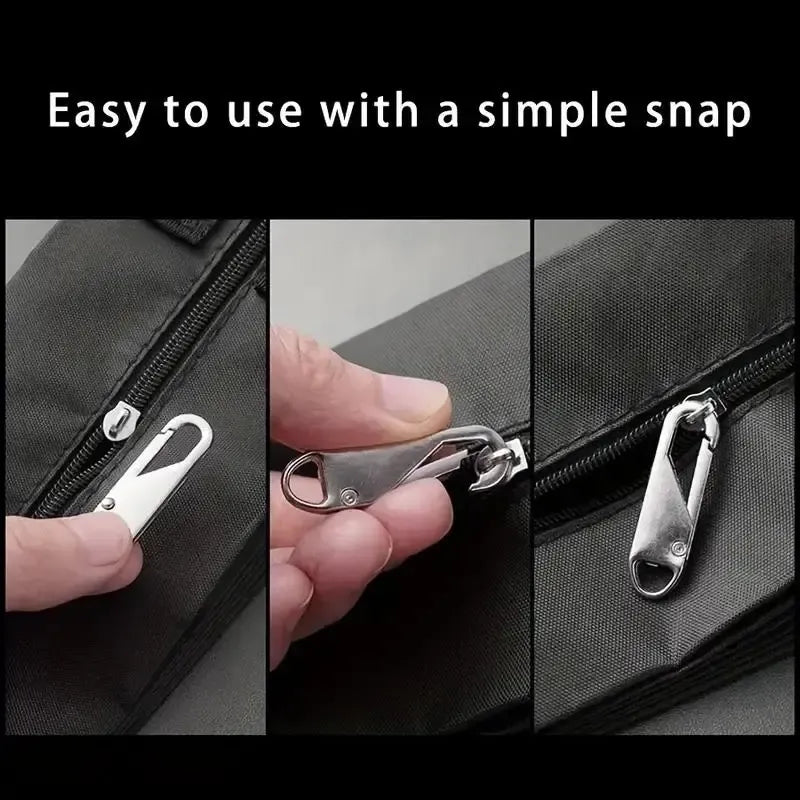 Zipper Pull Replacement, 4 Counts Detachable Zipper Heads, Reusable Zipper Pulls for Travel Bags, Clothing, Backpacks, Boots and Wallets