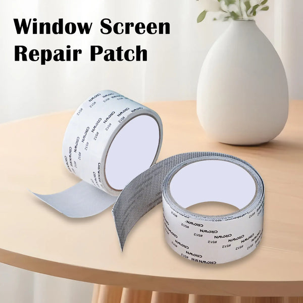 1 Count Window Screen Repair Tape,Sturdy Gray Screen Repair Adhesive, Fiberglass Mesh Mending Tape for Window and Door Screens(2inch x 157.5inch)