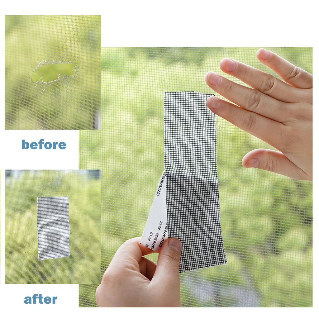 1 Count Window Screen Repair Tape,Sturdy Gray Screen Repair Adhesive, Fiberglass Mesh Mending Tape for Window and Door Screens(2inch x 157.5inch)